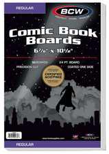 50 BCW Regular Comic Book Backing Boards 6-7/8 x 10-1/2 Storage Protector Backer picture