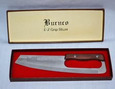 VTG Burnco E-Z Grip Slicer ~ Japan ~ Wooden Handle ~ Stainless Steel ~ IOB picture
