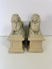 1965 AMR Alva Museum Replicas NY Public Library Lion Bookends Sculptures Heavy picture