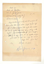 RARE Hebrew letter 1930 by Rabbi A. Jaffe Atlantic City, N.J.  picture