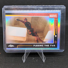 Topps Chrome Marvel Deadpool & Wolverine Fleeing the TVA Refractor #63 2025 picture