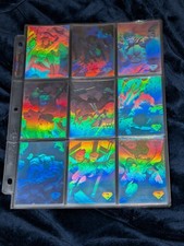 *NM* (H1-4) Complete 1996 Superman Holo Series Base Set With H1, H2, H3 And H4 picture