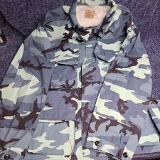 Vintage Rothco Tactical Battle Dress BDU Jacket Blue Camo USA Made Mens XL/R  picture