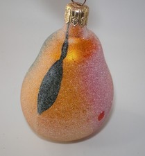 Vintage 1999 Christopher Radko GOLDEN PEAR Glass Christmas Ornament 3
