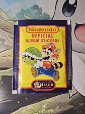 1992 Merlin Nintendo Sealed Sticker Pack Europe Vintage (6 Stickers Per Pack) picture