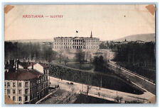 Christiania Norway Postcard The Castle Aerial View 1907 Posted Antique picture