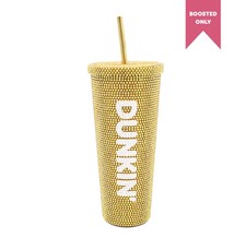 Dunkin' Pop Up Shop Exclusive Sparkly Gold Tumbler LIMITED EDITION (PRE SALE) picture