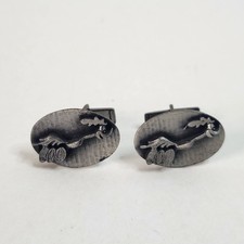 Vtg 1968 Plymouth Road Runner Cufflinks Warner Bros Seven Arts Promo Silver Tone picture