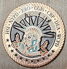HSI CBP WCPD NYPD ERO CGIS Challenge Coin Bronze New York Police picture