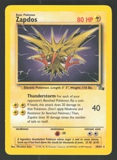 English NM Zapdos (30) 30/62 FO Unlimited Pokemon Fossil picture