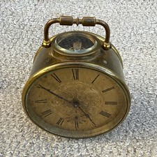 Antique French Carriage Clock With Alarm Key+Original Case 1900s Working Project picture