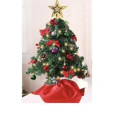 Juegoal Black Mini Christmas Tree, 24 Inch/2 FT Lighted Tabletop picture