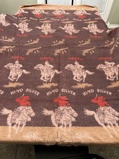 Vintage 1950 Lone Ranger & Tonto Camping Blanket Guns – Rare Western Collectible picture
