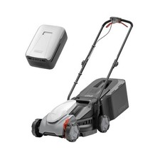 Litheli Cordless Lawn Mower 14 Inch, 5 Height Positions, 9-Gallon Bag with 5.... picture