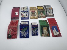 10 Vintage Christmas Matchbook Covers Lot NYC Hotel Lafayette Bear Mountain picture