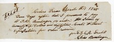 1848 Handwritten Promissory Note  Leaders Farm PA Elias Bamberger Pennsylvania picture