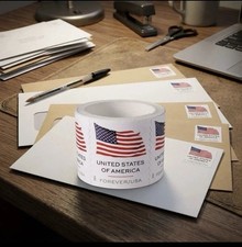 100 Count Roll of 2023 USPS For-ever Flag Stamps (Mint, Never Hinged) picture