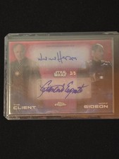 2025 Topps Chrome Star Wars Herzog Esposito Duo Auto Red /5 DA-WG 3/5 picture