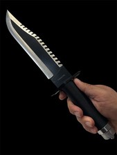 15” Rambo First Blood Part II Stainless Stainless Blade Hunting Knife Collectibl picture