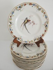 Fine Theodore Haviland Limoges ARCADIA Bird of Paradise Dinner Plates Set of 11 picture