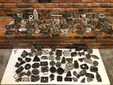 Vintage Antique Primitve Tin Cookie Cutters HUGE Lot of 135 Flat Back Solder picture
