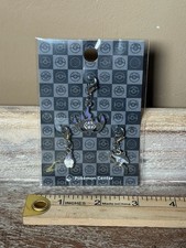 Pokemon Center Litwick Lampent Chandelure Metal Keychain Charm Sealed New picture