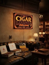 LED Light-Up Cigar Lounge Sign – Bar/Cigar Room Decor picture