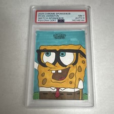 Topps 2025 Chrome SpongeBob 25th Anniv 1/1 Sketch Auto PSA picture