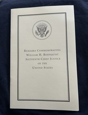 REHNQUIST GW BUSH FUNERAL  2005 PROGRAM REPUBLICAN DEMOCRAT SUPREME COURT SCOTUS picture