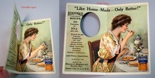 Die-cut Mechanical Trade Cd Ready Maid Soups- Woman Eats Soup Franco American picture