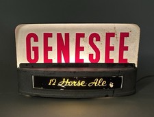 VTG 1940s Genesee 12 Horse Ale Lighted Back Bar Beer Sign Price Bros picture