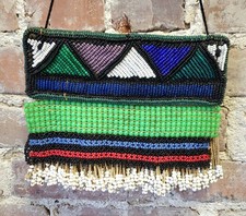 Vintage Traditional Ndebele Beaded Apron Lighabi Hand Made Tribal Art Africa picture