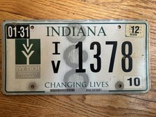 Ivy Tech Community College Indiana License Plate #1378 picture