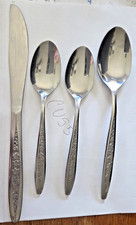 Vintage MCM Customcraft Flatware CUS5 Lot of 1 Tablespoon 2 Teaspoons 1 Knife picture