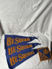 Vintage Cub Scouts BSA Be Square Felt Pennants Flag Lot Boy Scouts 1950s 1960s picture