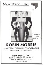 New Deco Inc Robin Morris Limited Ed Lithographs Boca Raton FL 1980 Ad TAJ7-M3 picture