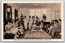 Aguas Buenas Puerto Rico Hotel Jagueyes Reception Room Interior Postcard picture