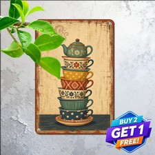 Decorative Stacked Iron Plaque Vintage Rustic Kitchen Wall Tin Metal Sign 8x12 picture