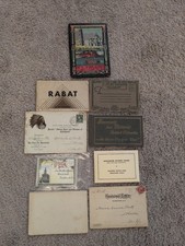 Lot 9 Antique Souvenir Book Letters Postcards Miniature Photos Pompei NY Morocco picture