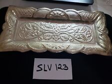 SLV 123 VINTAGE INDIAN KUTCH STERLING SILVER TRAY, (More than  94 % Silver) picture