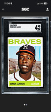 1964 Topps #300 Hank Aaron SGC 4 VG/EX English Card Stock Trading Card picture