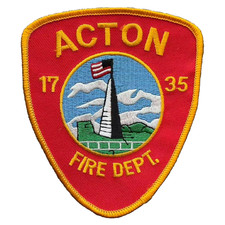 Vintage 1980s Acton MA Fire Dept Patch 4.25