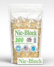 NEW NIC-BLOCK  Cigarette Filters Bulk Economy Pack 300  FILTERS TIPS FREE CASE picture
