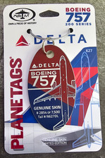 MotoArt PlaneTags Boeing 757-200 Delta N627DL Dark Red/Blue Combo Hank Aaron 755 picture