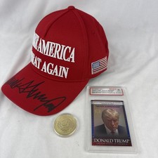 Donald Trump 2024 MAGA 47th Presidential Memorabilia Pack - Hat, Coin, & Card picture