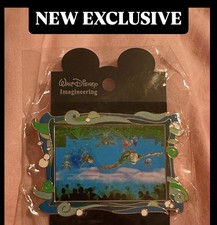 NEW Disney WDI Catch the Wave Dude Turtle Talk with Crush Framed Concept Art Pin picture