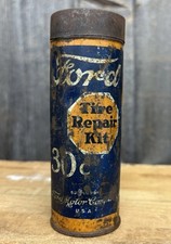 Early Vintage 1920s/30s Model T/Model A FORD Motor Co Tire Repair Kit Can picture