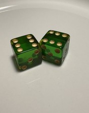 Pair Mid Century Green Apple Dice Pair Vintage Retro MCM Atomic picture