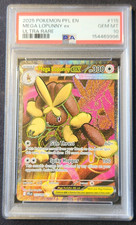 MEGA LOPUNNY EX 2025 Pokemon Phantasmal Flames #115 UR PSA GEM MINT 10 picture