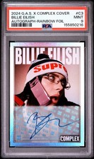 BILLIE EILISH AUTO RAINBOW FOIL /40 PSA 9 MINT 2024 GAS X COMPLEX AUTOGRAPH C3 picture